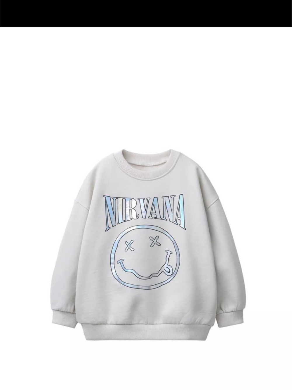 Zara Nirvana White Kids Graphic Sweatshirt